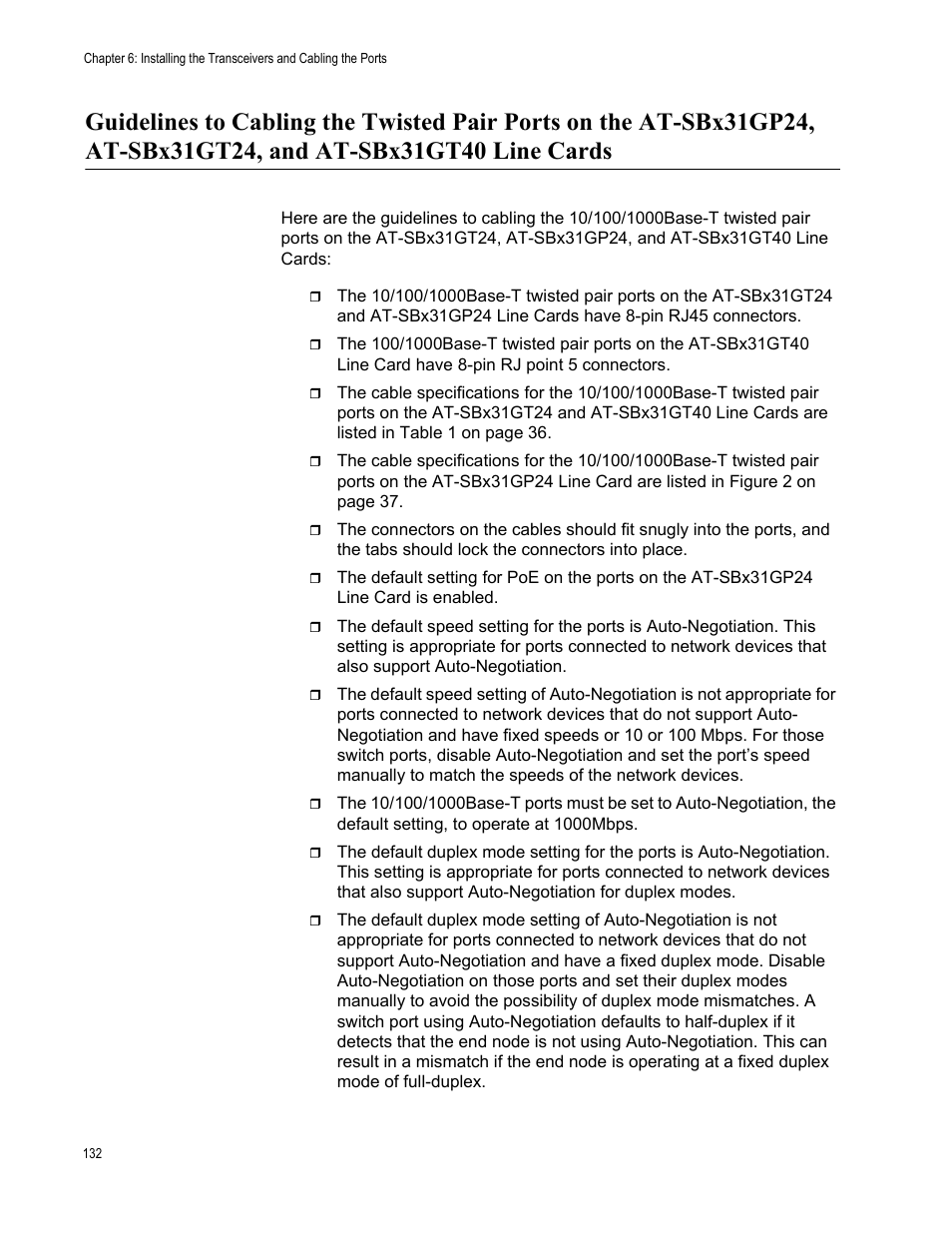 Allied Telesis SwitchBlade x3106 User Manual | Page 132 / 260