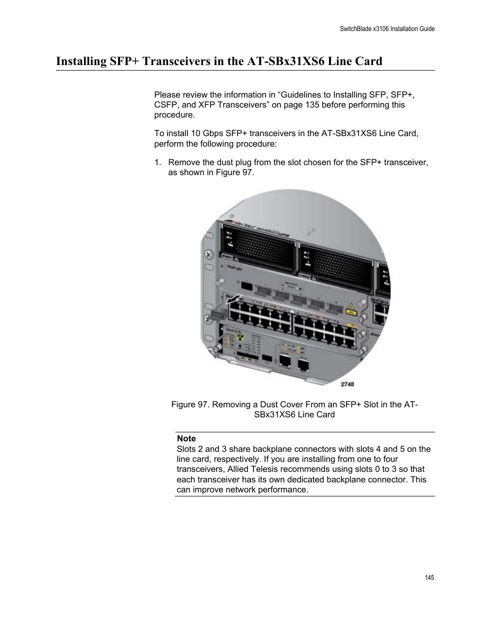 Allied Telesis SwitchBlade x3106 User Manual | Page 145 / 260