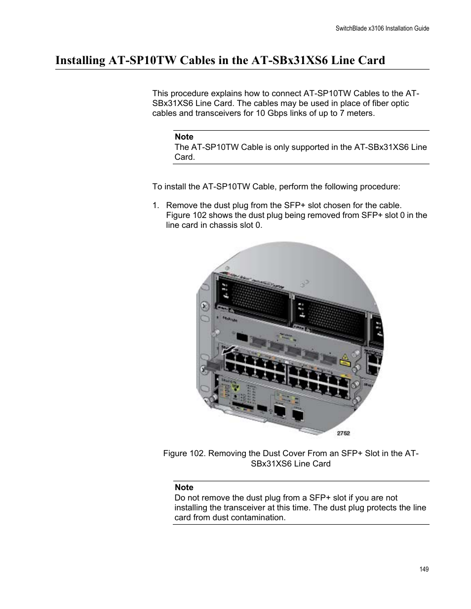 Allied Telesis SwitchBlade x3106 User Manual | Page 149 / 260