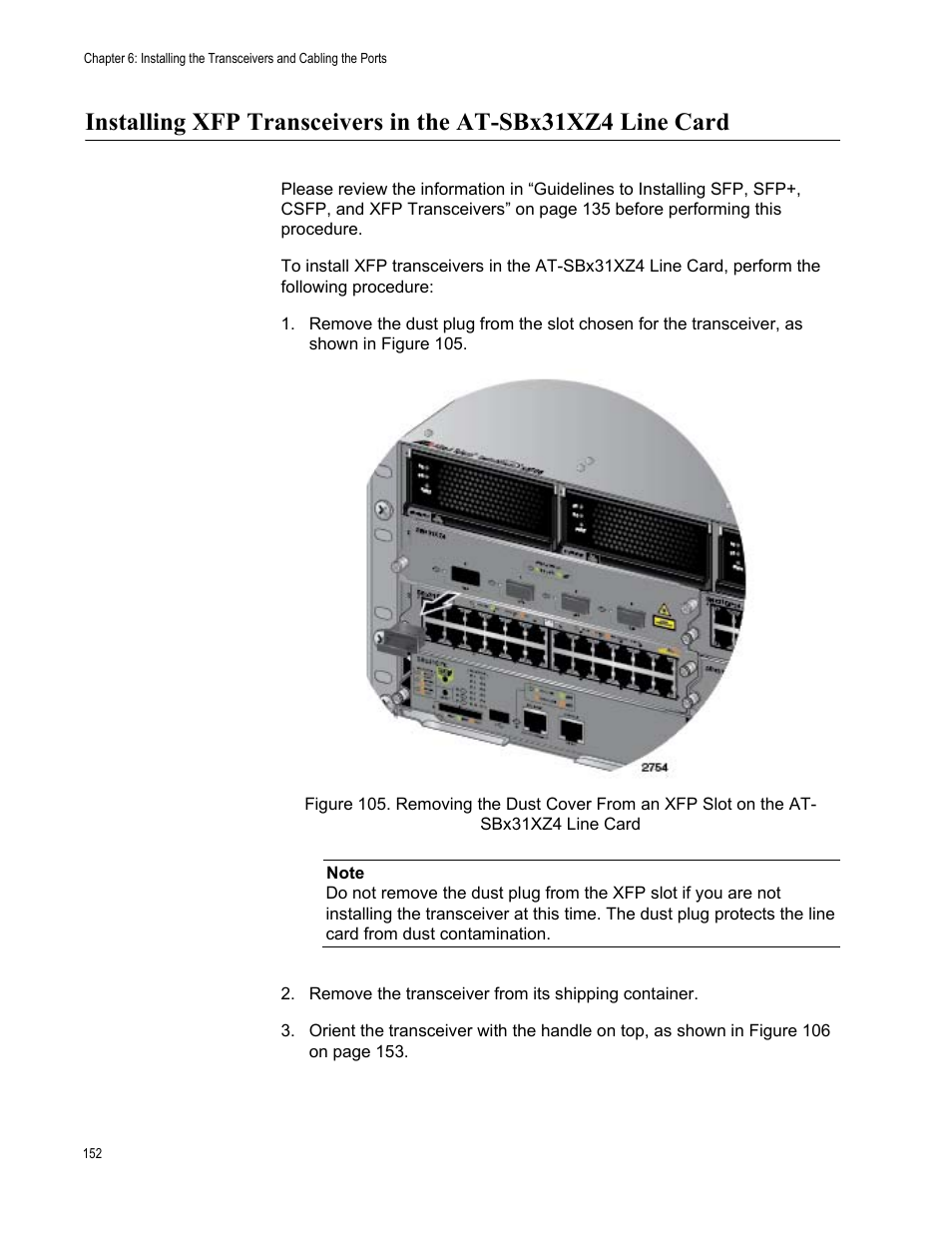 Allied Telesis SwitchBlade x3106 User Manual | Page 152 / 260