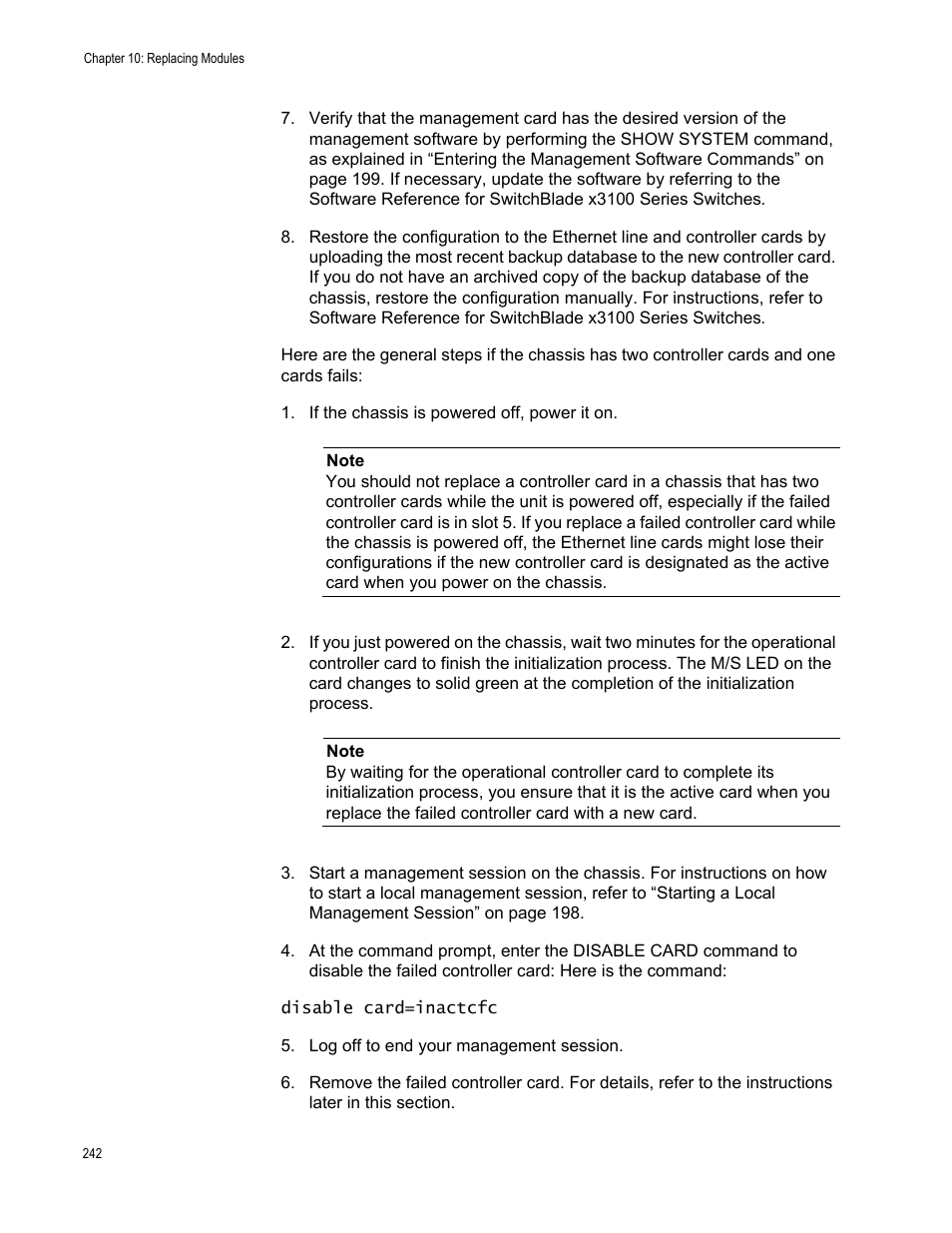 Allied Telesis SwitchBlade x3106 User Manual | Page 242 / 260