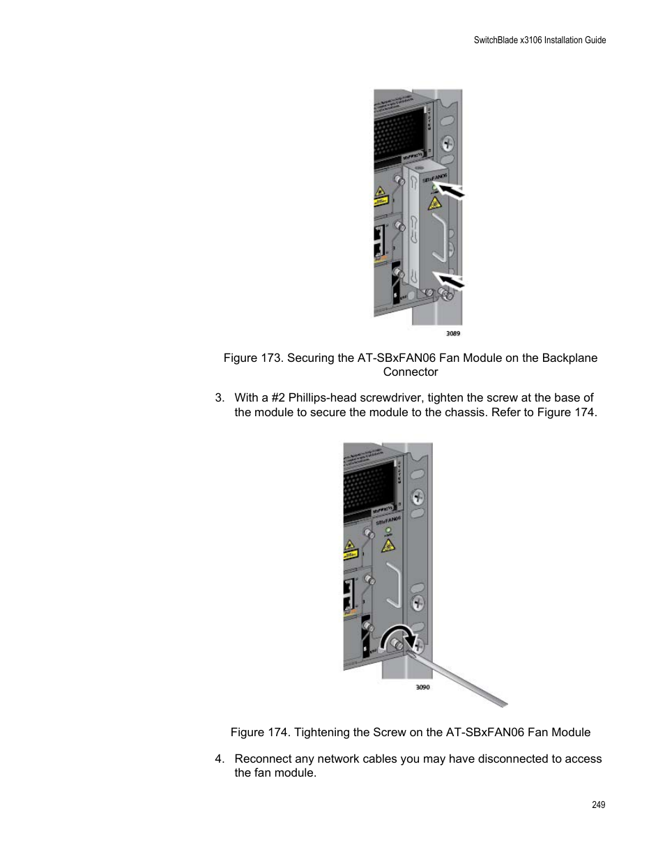 Allied Telesis SwitchBlade x3106 User Manual | Page 249 / 260