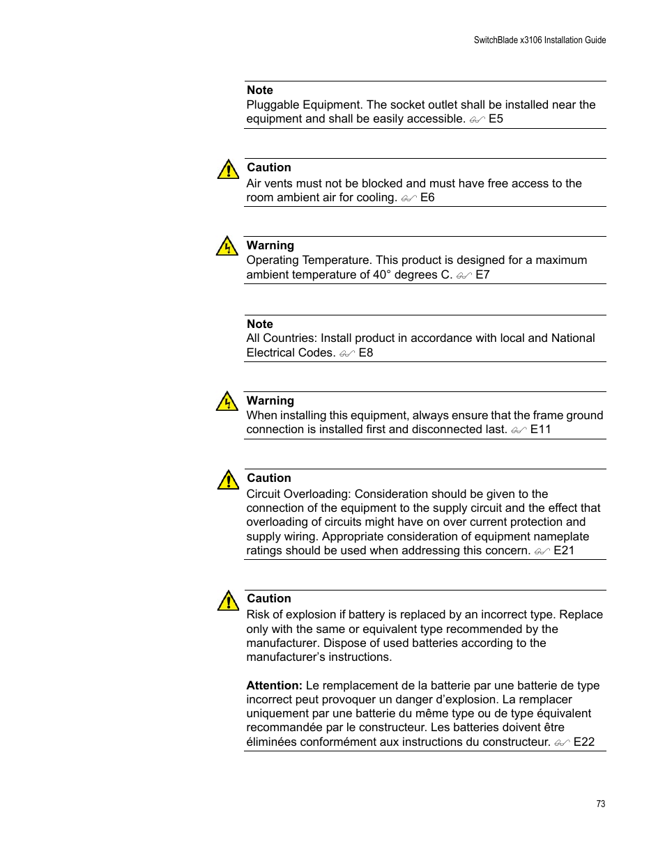 Allied Telesis SwitchBlade x3106 User Manual | Page 73 / 260
