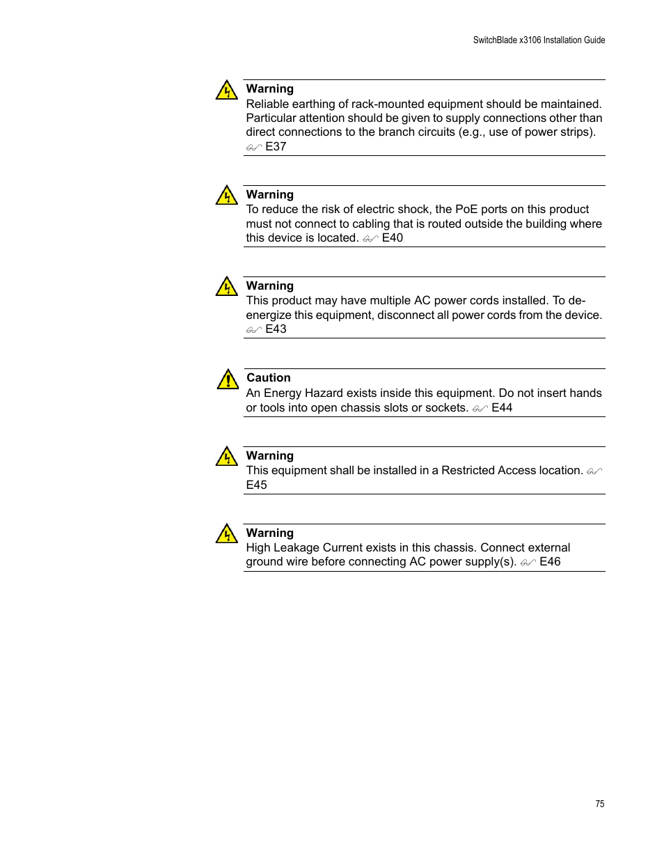 Allied Telesis SwitchBlade x3106 User Manual | Page 75 / 260