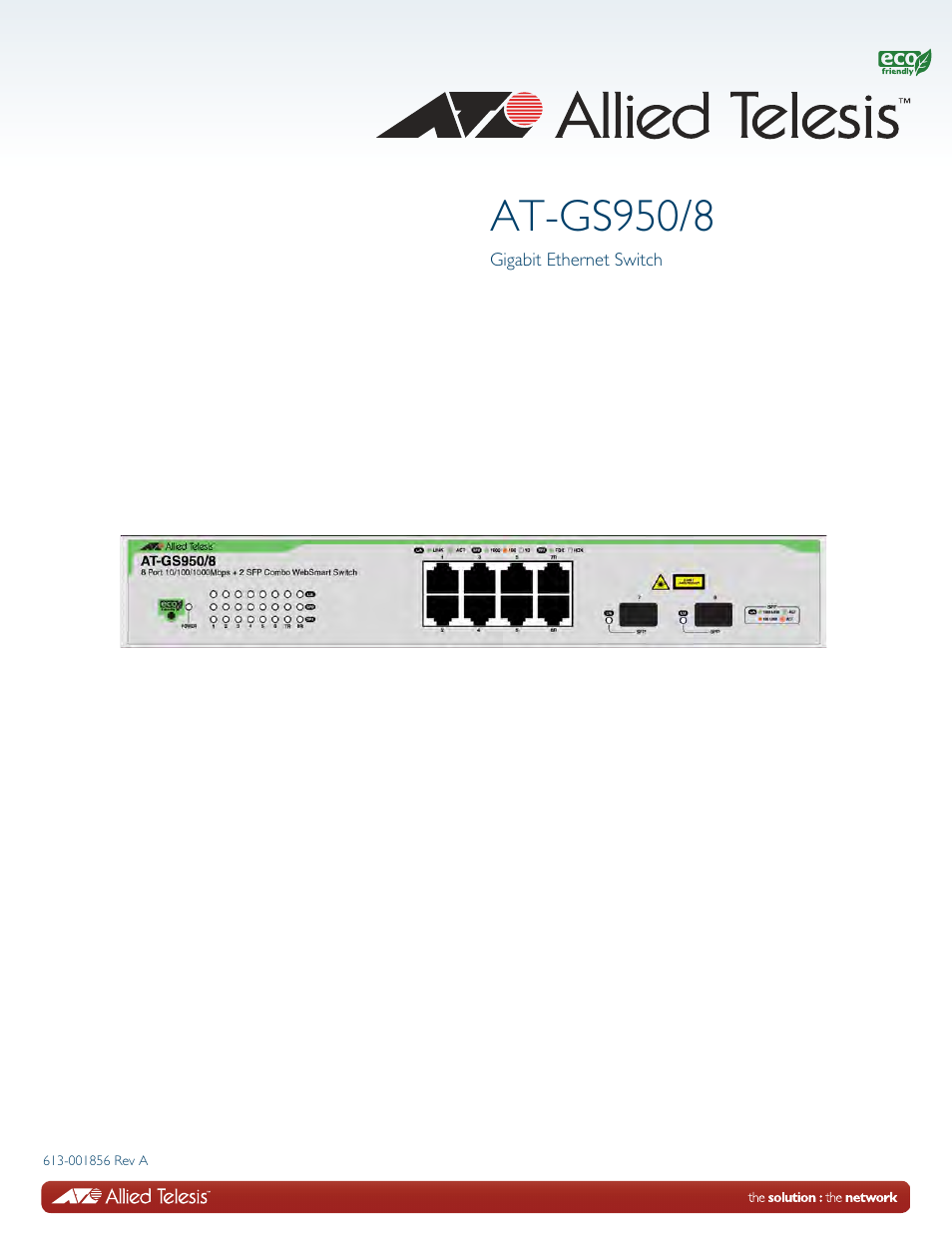 Allied Telesis AT-GS950/8 User Manual | 404 pages