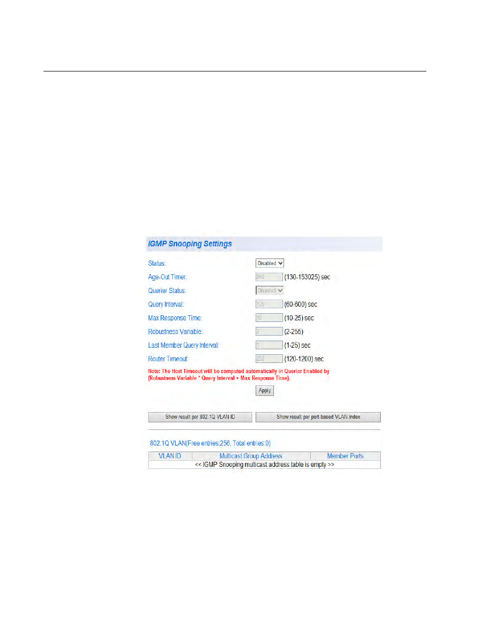 Igmp snooping configuration | Allied Telesis AT-GS950/8 User Manual | Page 144 / 404
