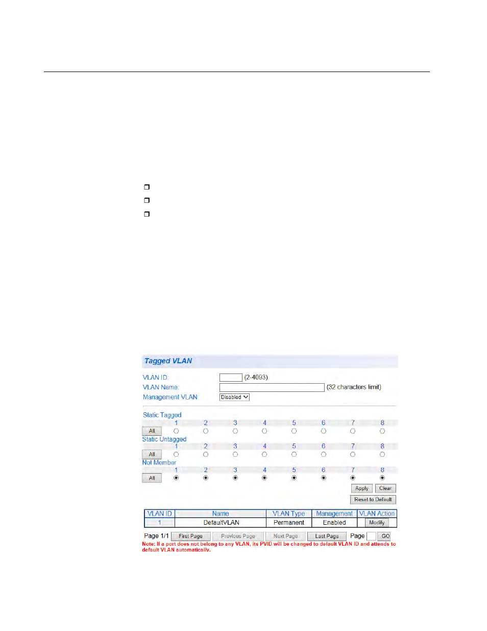 Tagged vlan configuration, Create a tagged vlan | Allied Telesis AT-GS950/8 User Manual | Page 166 / 404