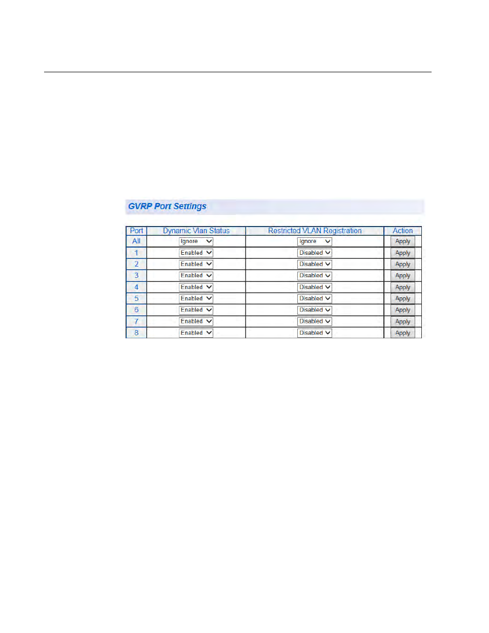 Port settings | Allied Telesis AT-GS950/8 User Manual | Page 188 / 404