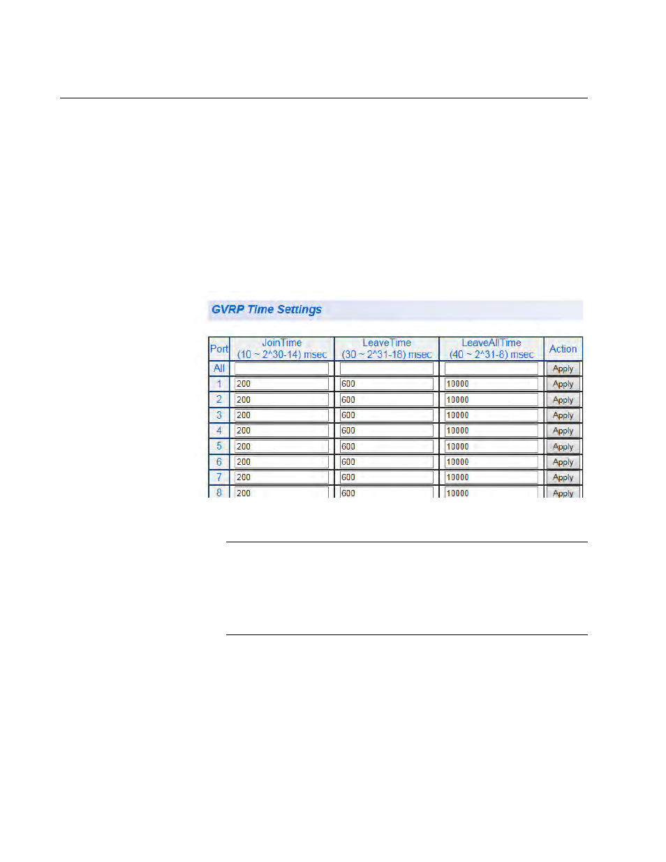 Time settings | Allied Telesis AT-GS950/8 User Manual | Page 190 / 404