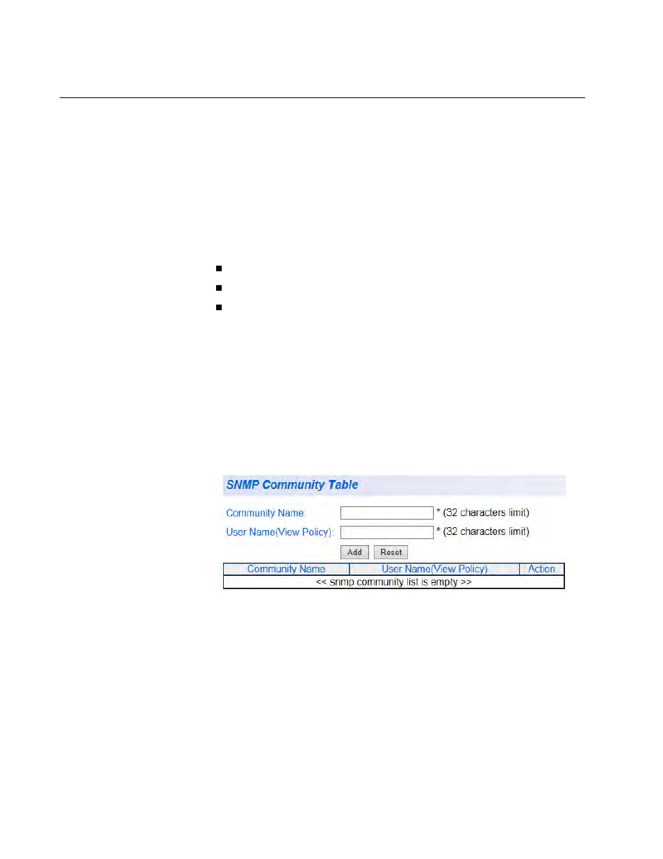 Snmp community strings, Create snmp community strings | Allied Telesis AT-GS950/8 User Manual | Page 216 / 404