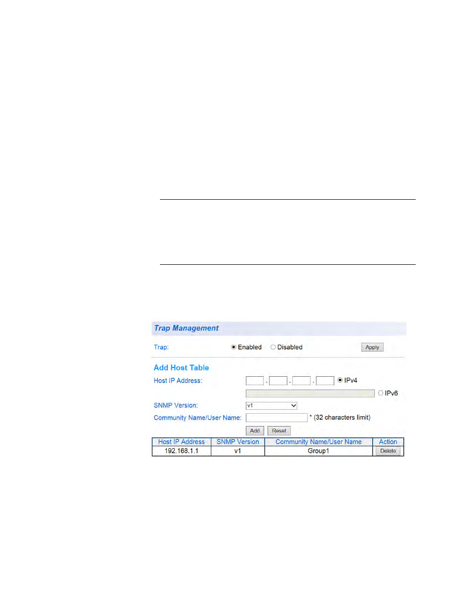 Modify a trap host table entry | Allied Telesis AT-GS950/8 User Manual | Page 220 / 404