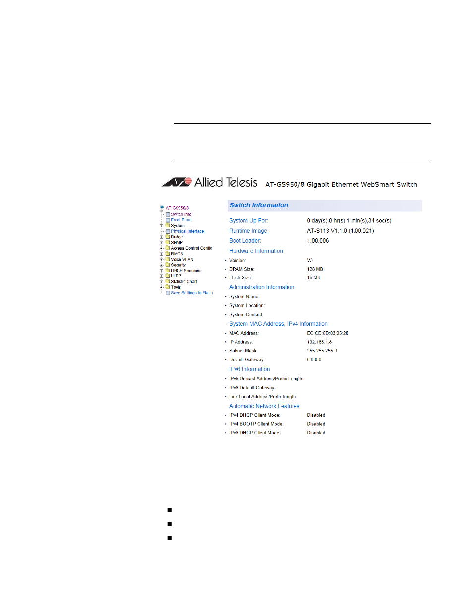 Allied Telesis AT-GS950/8 User Manual | Page 25 / 404