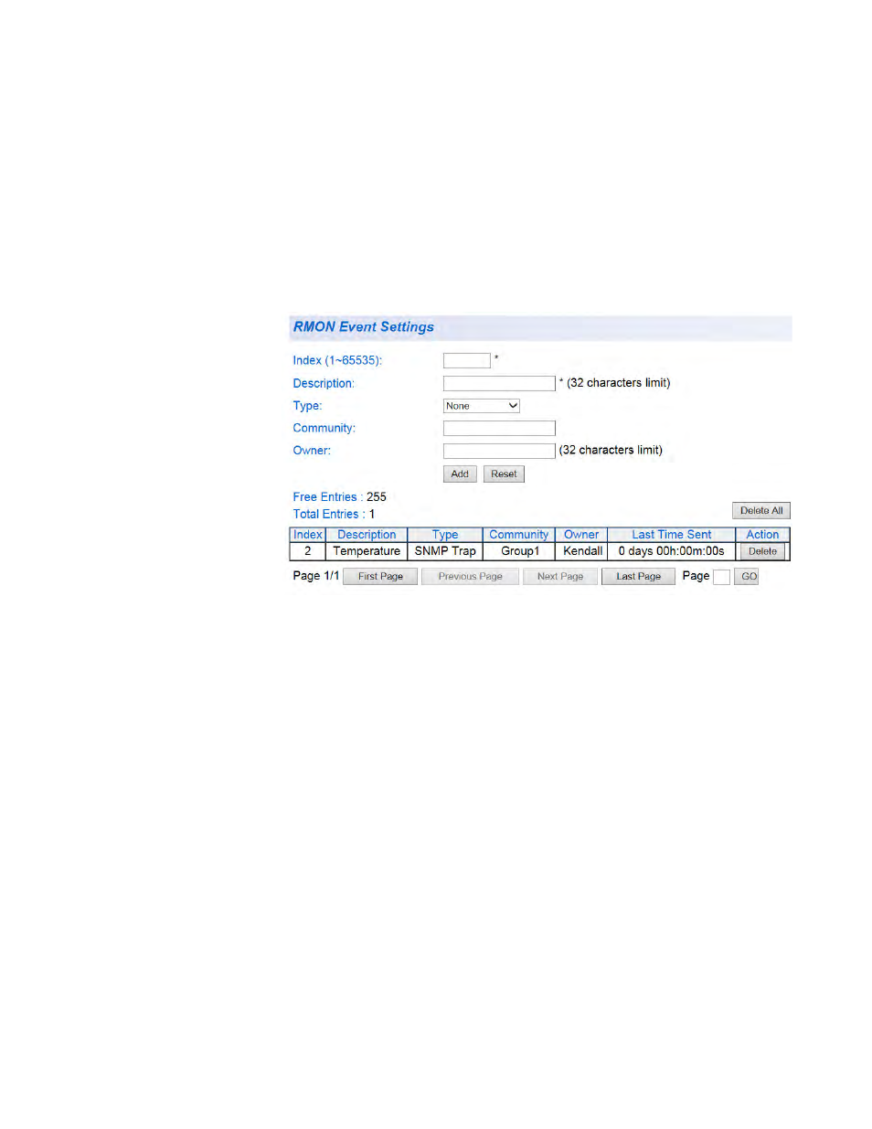 Figure 107. rmon event configuration example | Allied Telesis AT-GS950/8 User Manual | Page 265 / 404