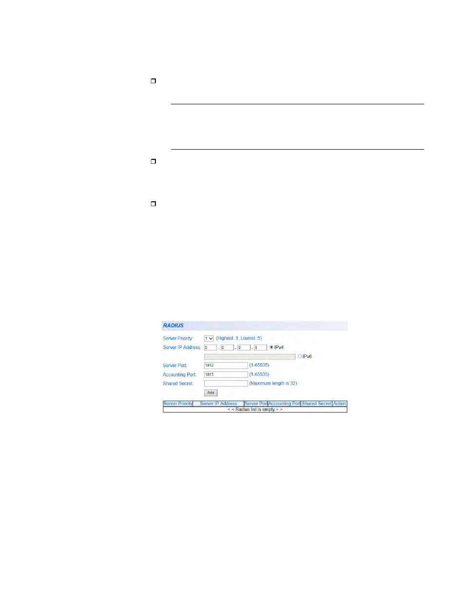 Radius client configuration | Allied Telesis AT-GS950/8 User Manual | Page 287 / 404