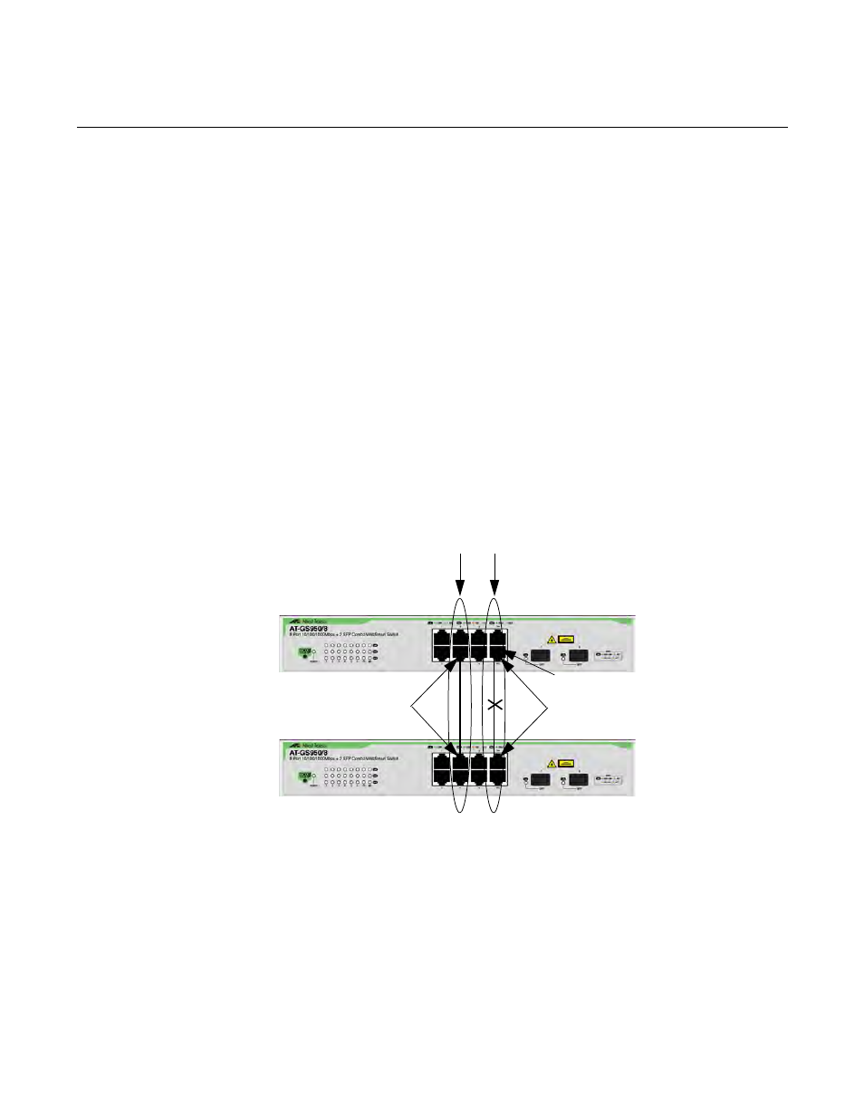 Multiple spanning tree instance (msti), Resolving vlan fragmentation, Figure 154. vlan fragmentation with stp or rstp | Allied Telesis AT-GS950/8 User Manual | Page 370 / 404