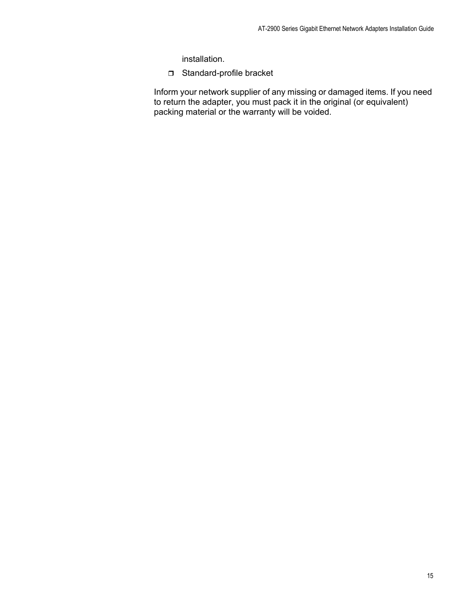 Allied Telesis AT-2900 Series Adapters User Manual | Page 15 / 142