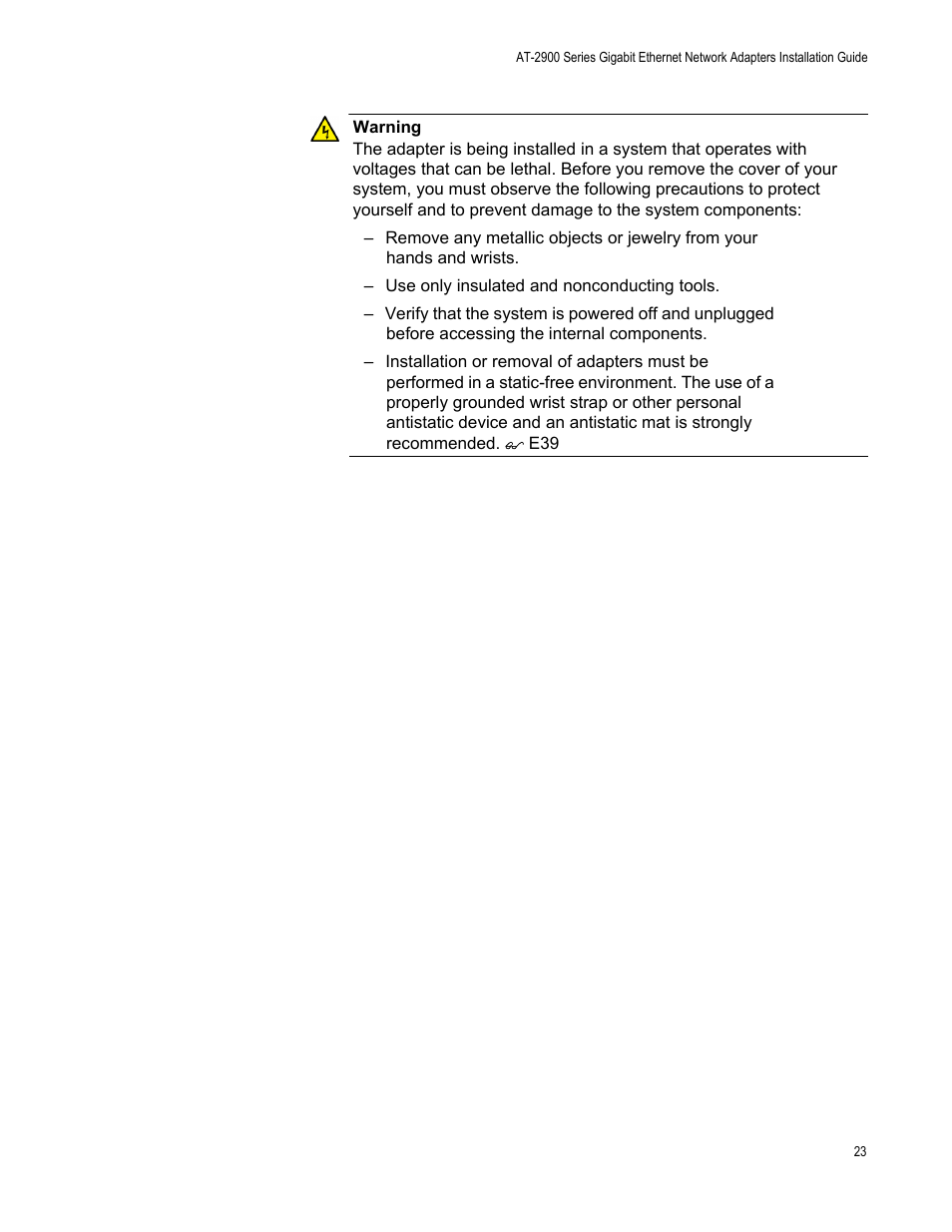Allied Telesis AT-2900 Series Adapters User Manual | Page 23 / 142