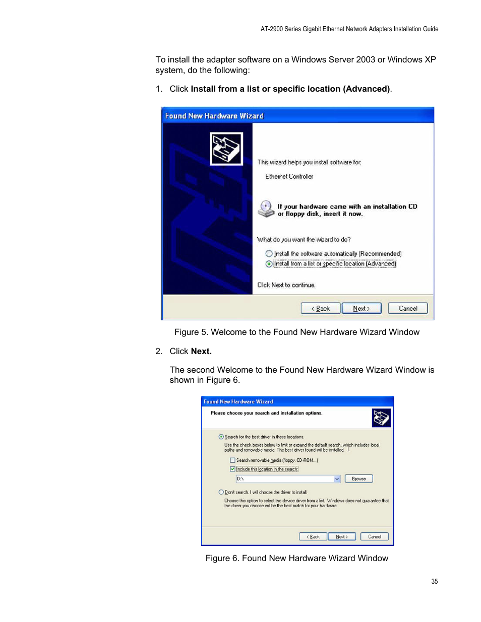 Allied Telesis AT-2900 Series Adapters User Manual | Page 35 / 142