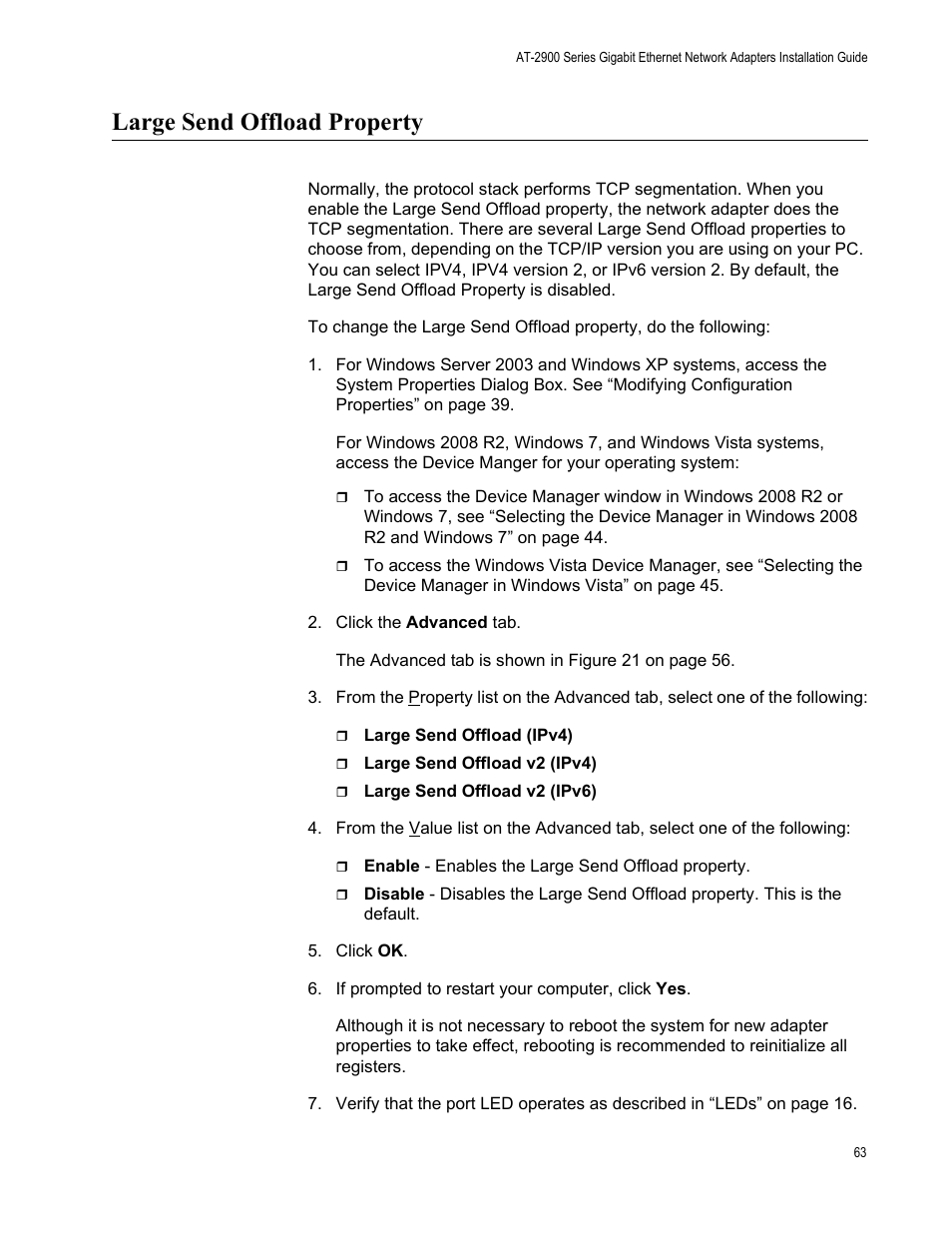 Large send offload property | Allied Telesis AT-2900 Series Adapters User Manual | Page 63 / 142