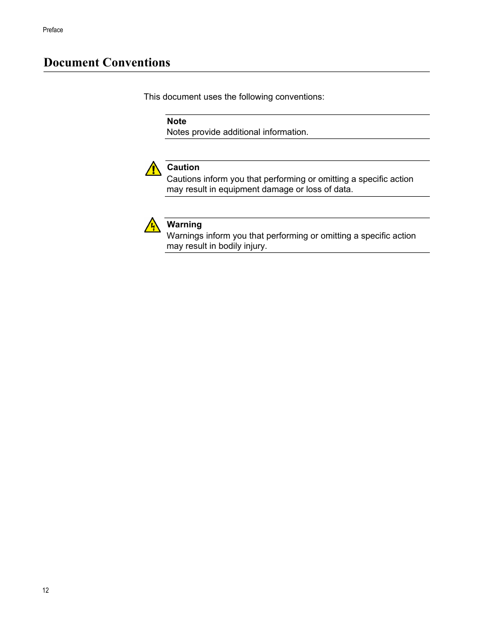 Document conventions | Allied Telesis AT-DC2552XS User Manual | Page 12 / 84