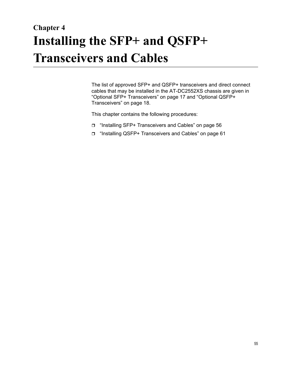 Chapter 4 | Allied Telesis AT-DC2552XS User Manual | Page 55 / 84