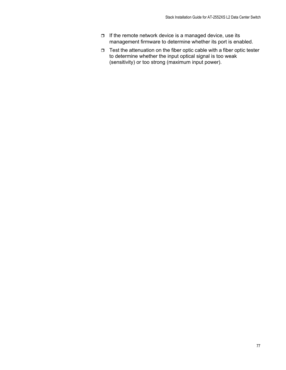 Allied Telesis AT-DC2552XS User Manual | Page 77 / 84