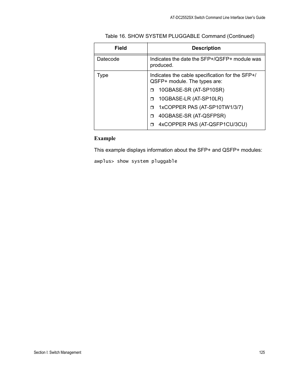 Allied Telesis AT-DC2552XS User Manual | Page 125 / 550