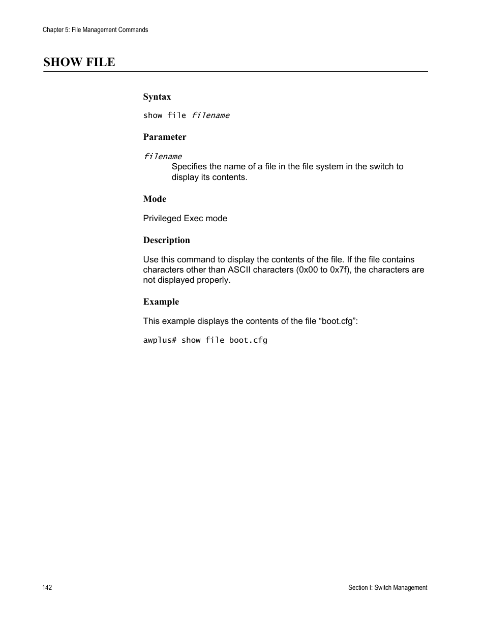 Show file | Allied Telesis AT-DC2552XS User Manual | Page 142 / 550