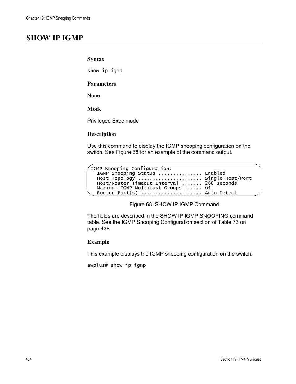Show ip igmp | Allied Telesis AT-DC2552XS User Manual | Page 434 / 550