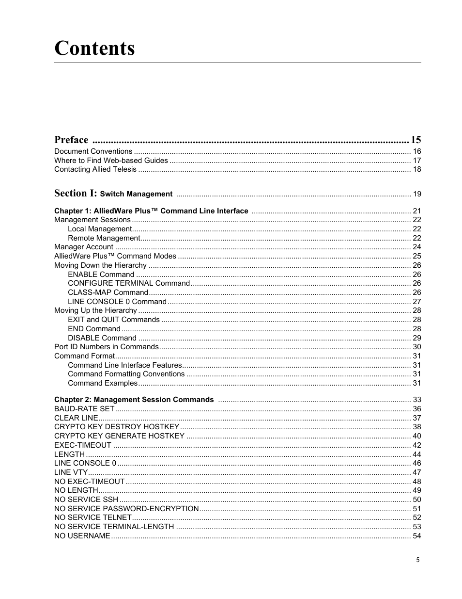 Allied Telesis AT-DC2552XS User Manual | Page 5 / 550