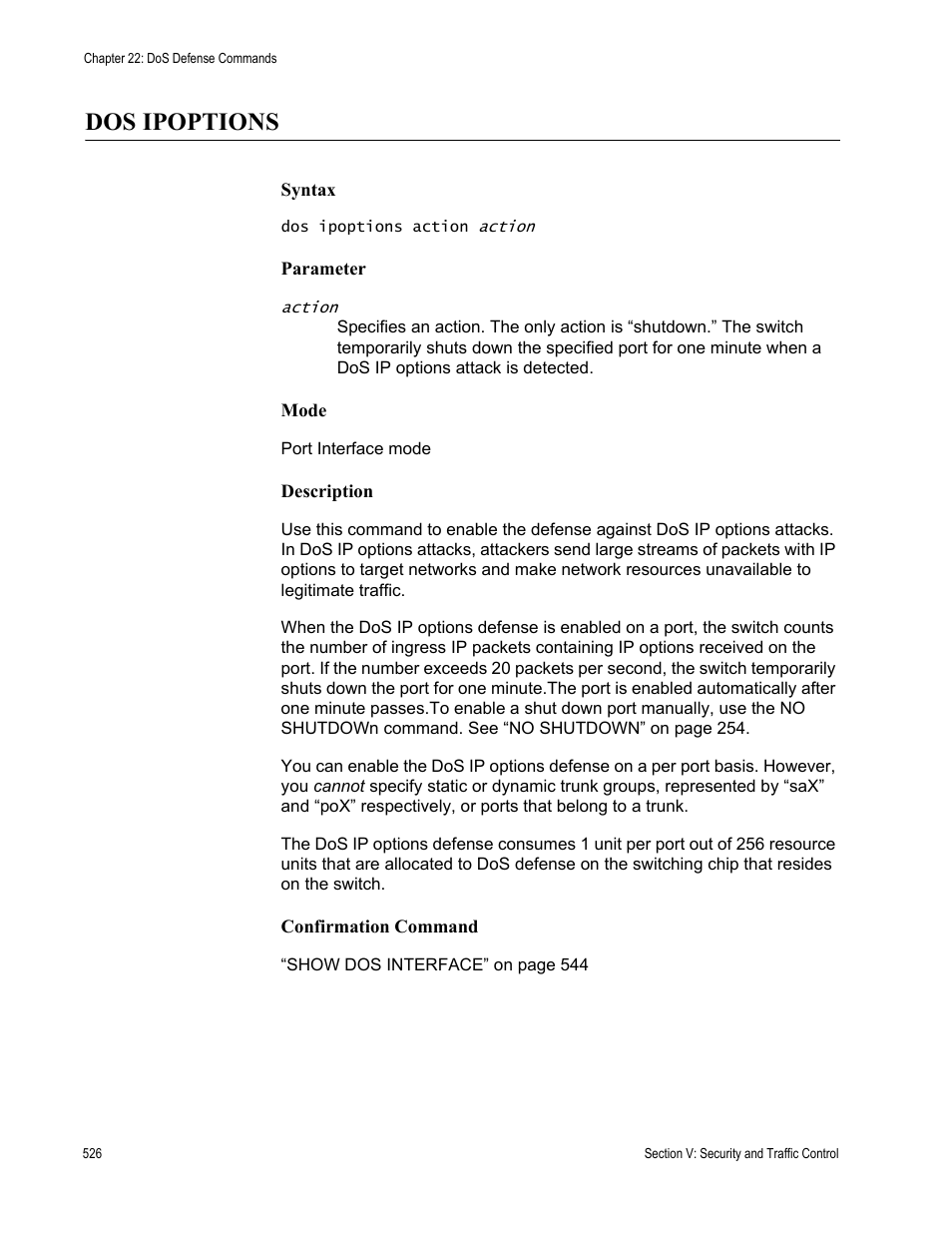 Dos ipoptions | Allied Telesis AT-DC2552XS User Manual | Page 526 / 550