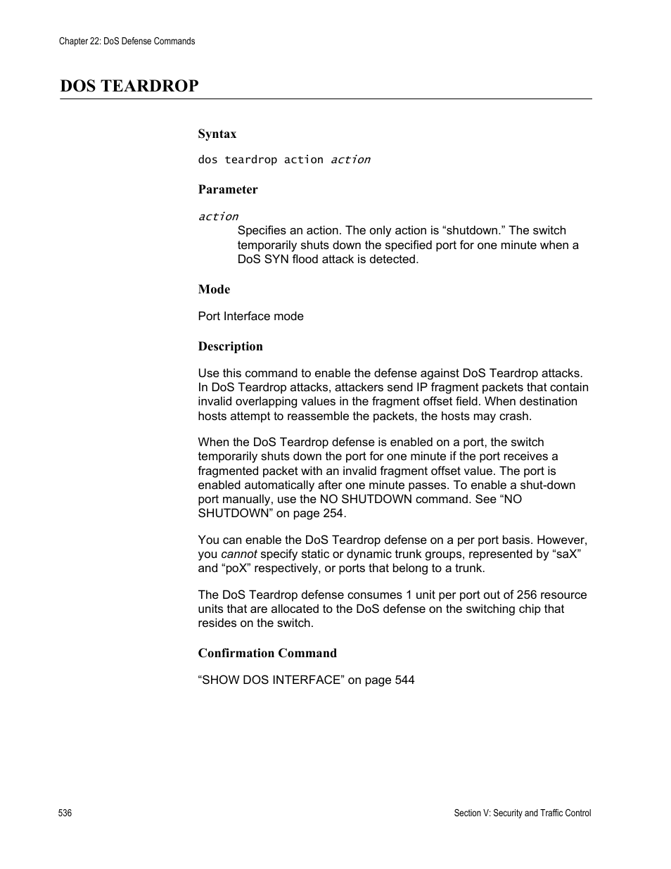 Dos teardrop | Allied Telesis AT-DC2552XS User Manual | Page 536 / 550