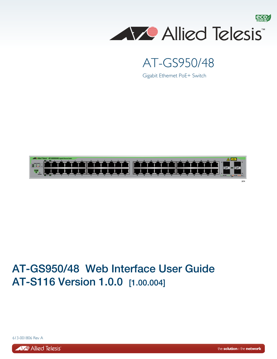 Allied Telesis AT-GS950/48 User Manual | 378 pages