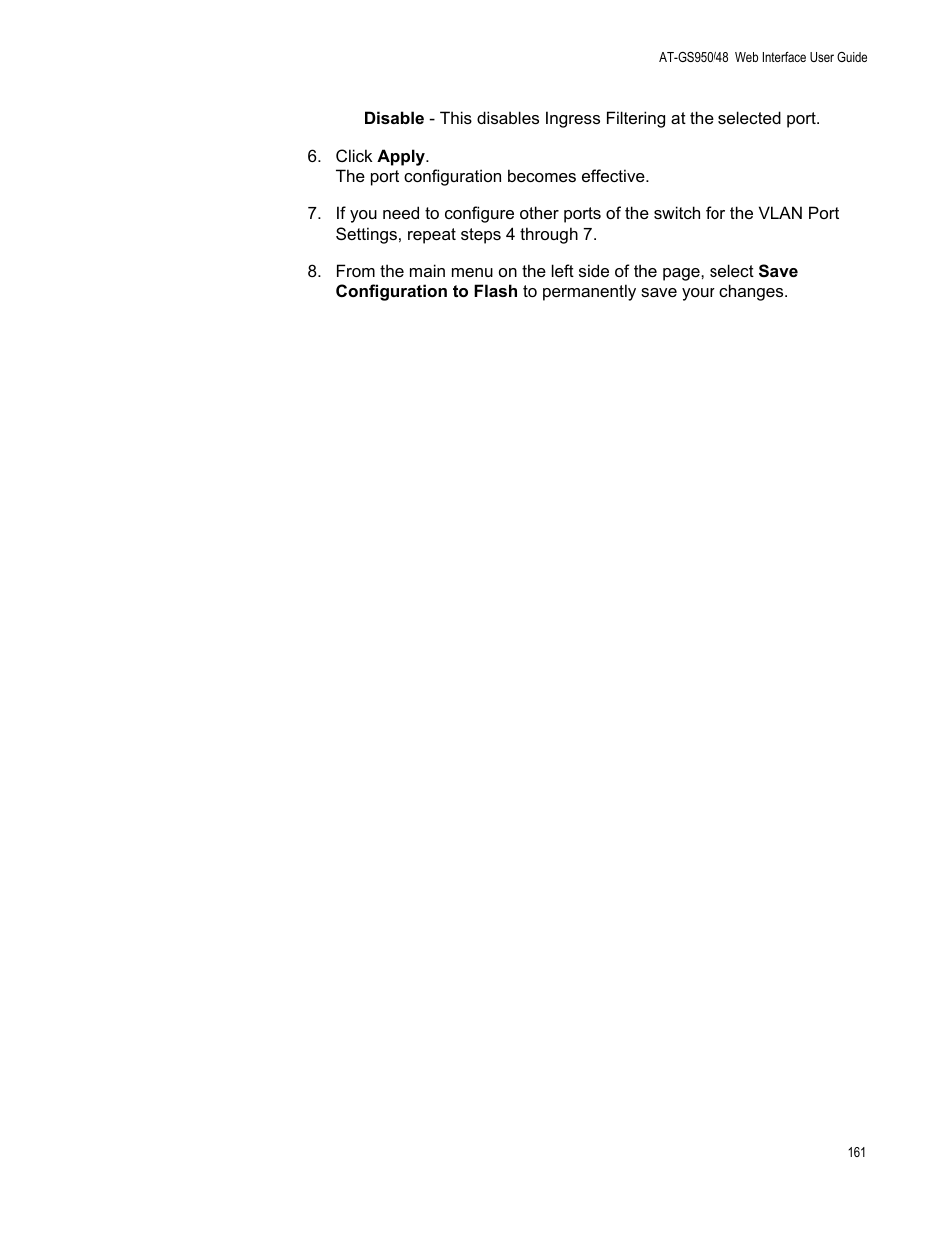 Allied Telesis AT-GS950/48 User Manual | Page 161 / 378