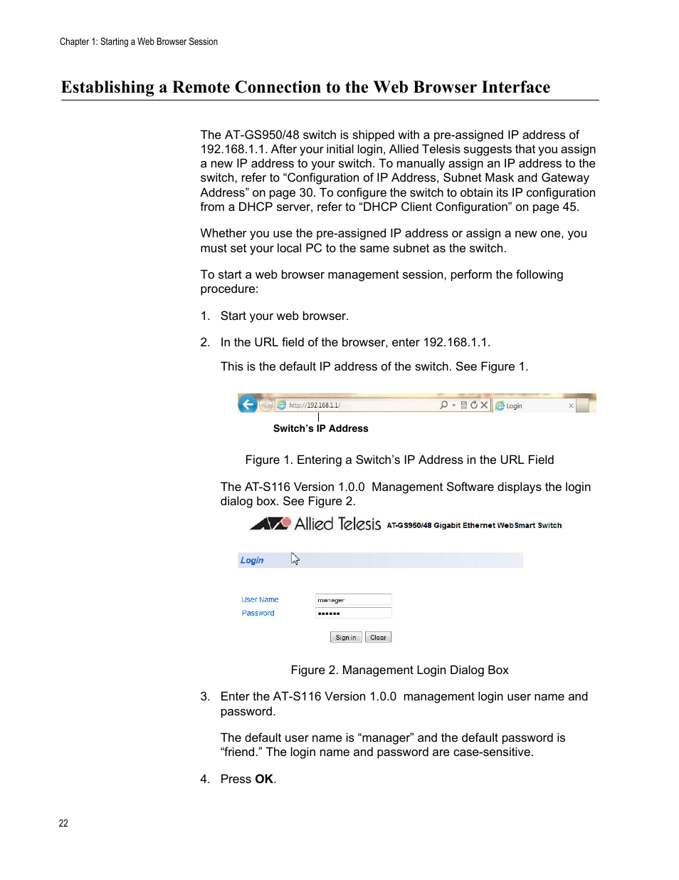 Allied Telesis AT-GS950/48 User Manual | Page 22 / 378