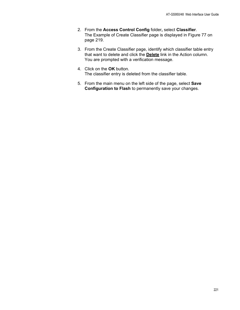 Allied Telesis AT-GS950/48 User Manual | Page 221 / 378