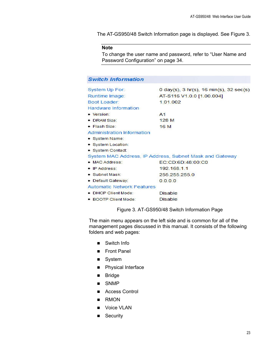 Allied Telesis AT-GS950/48 User Manual | Page 23 / 378