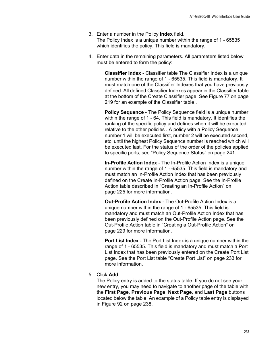 Allied Telesis AT-GS950/48 User Manual | Page 237 / 378