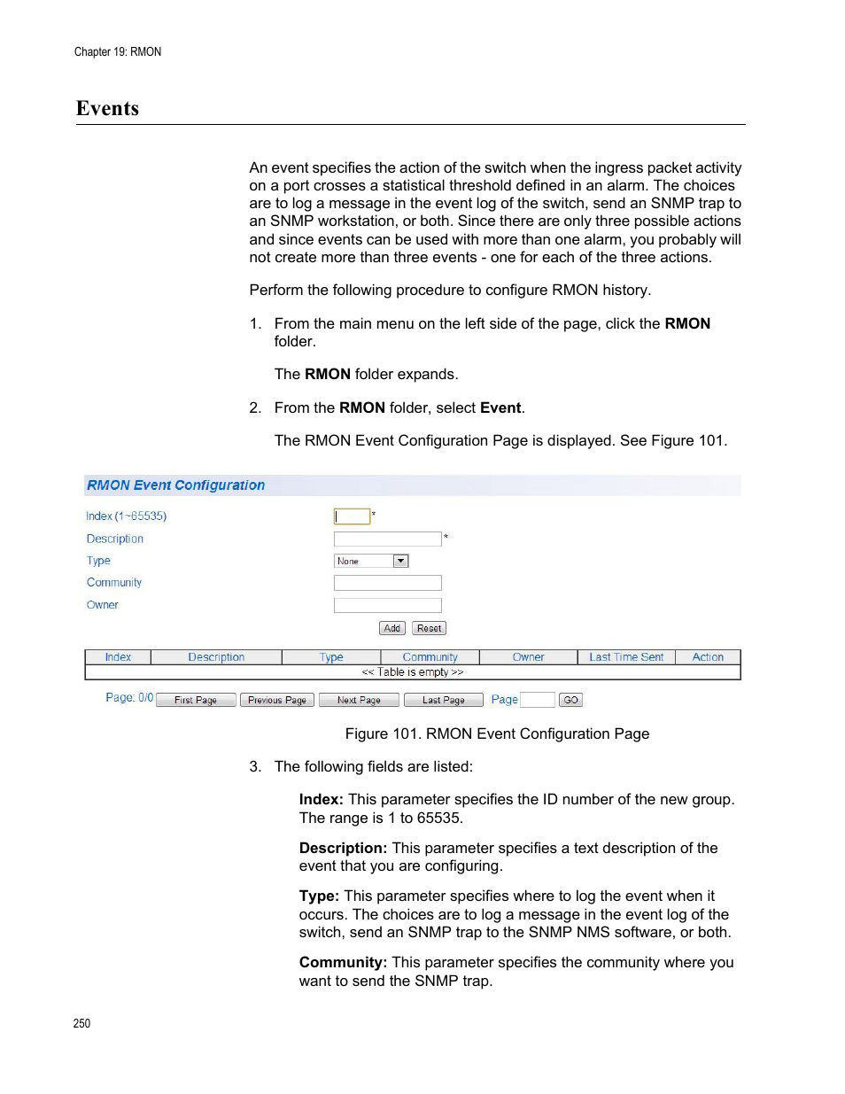 Events | Allied Telesis AT-GS950/48 User Manual | Page 250 / 378