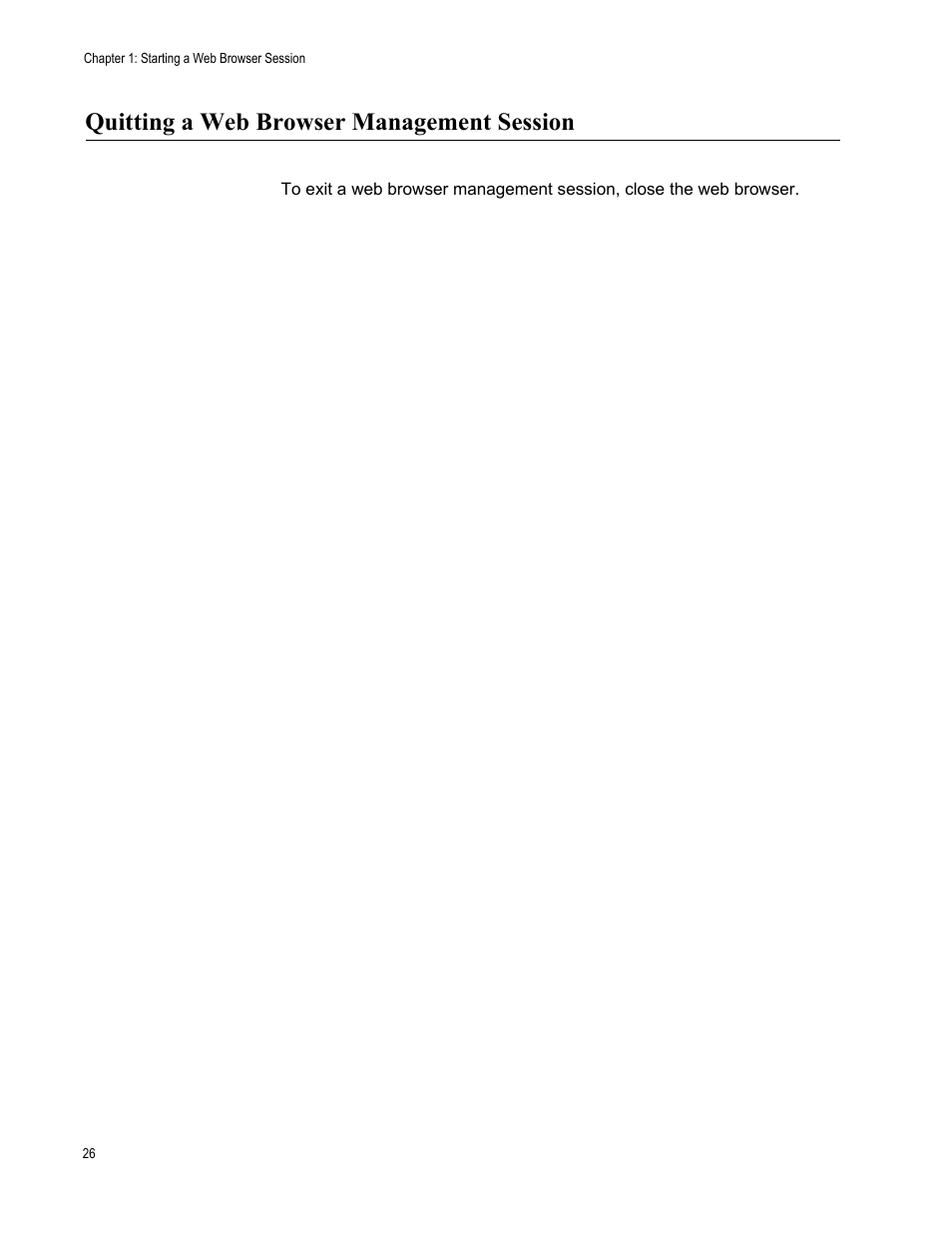 Quitting a web browser management session | Allied Telesis AT-GS950/48 User Manual | Page 26 / 378