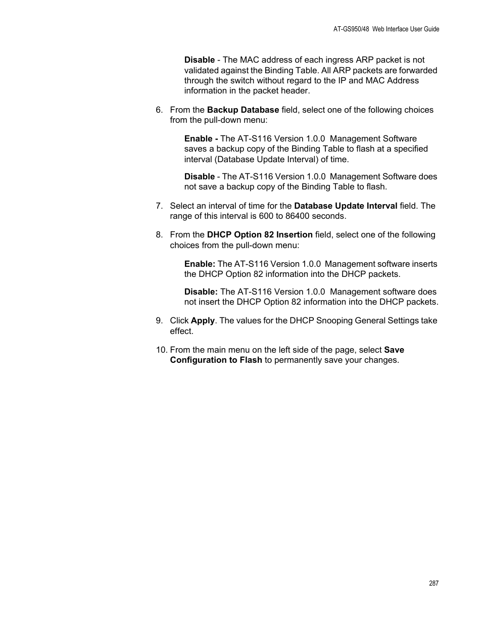 Allied Telesis AT-GS950/48 User Manual | Page 287 / 378