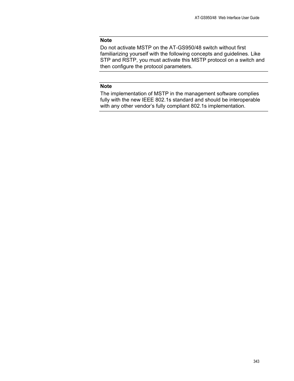 Allied Telesis AT-GS950/48 User Manual | Page 343 / 378