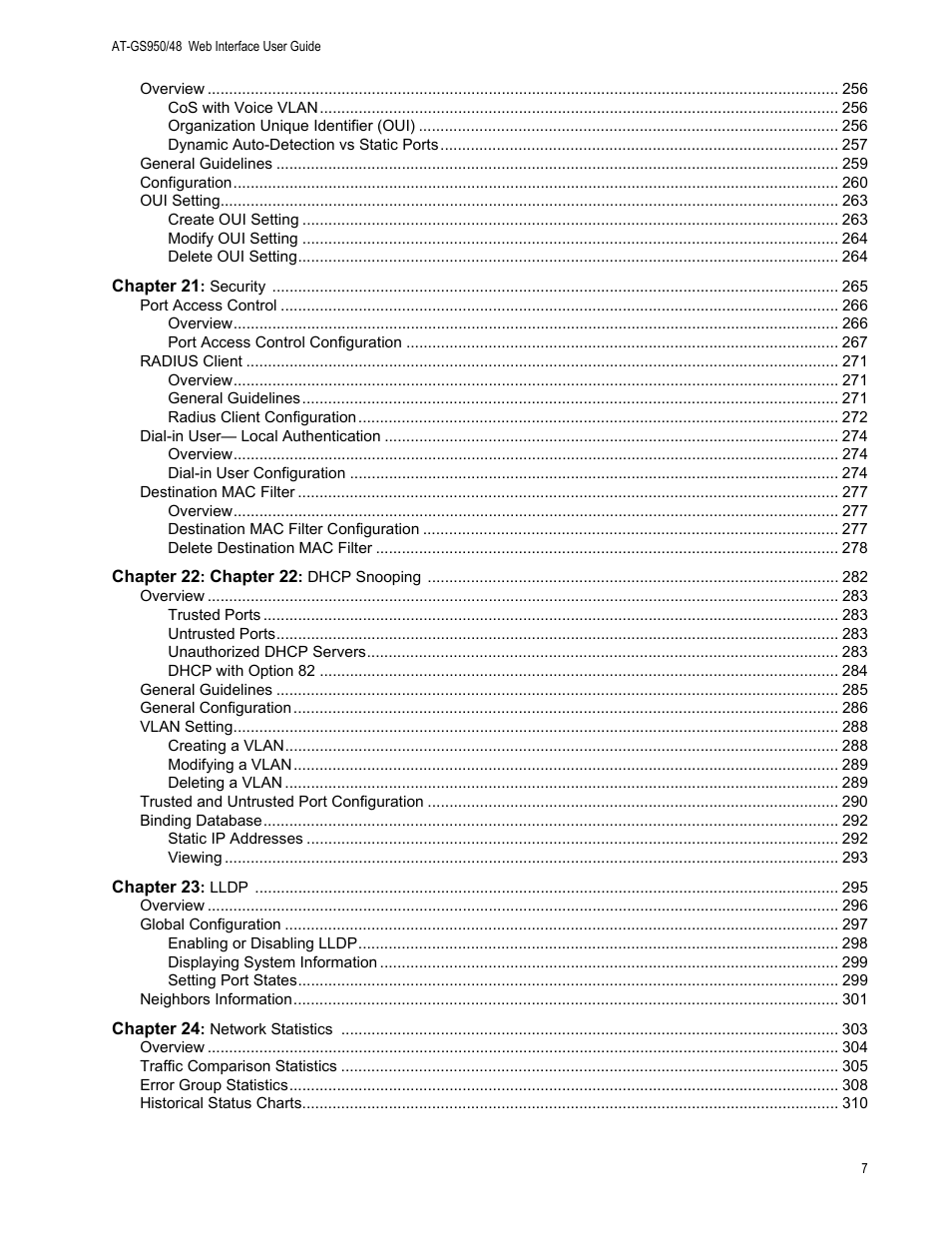 Allied Telesis AT-GS950/48 User Manual | Page 7 / 378