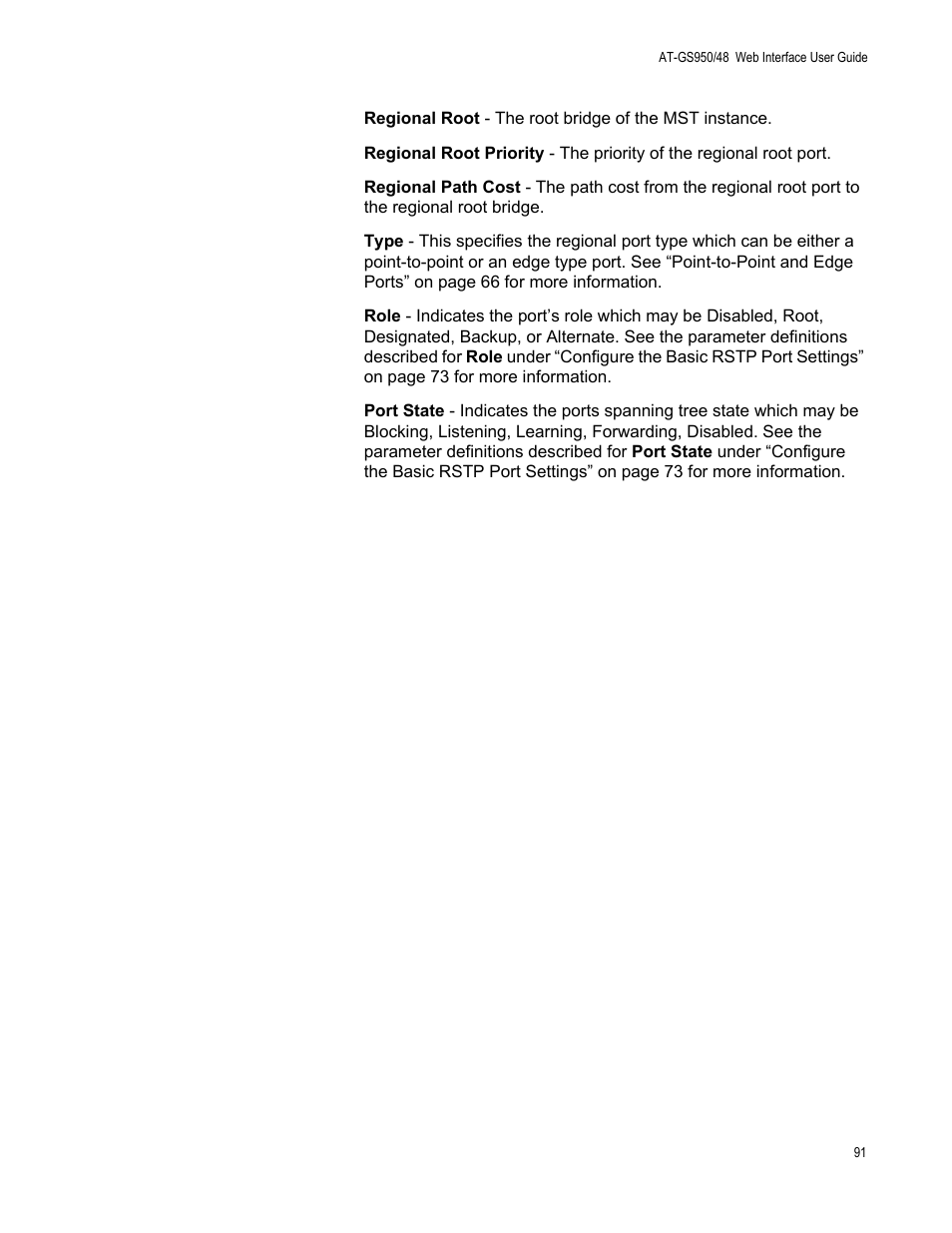 Allied Telesis AT-GS950/48 User Manual | Page 91 / 378