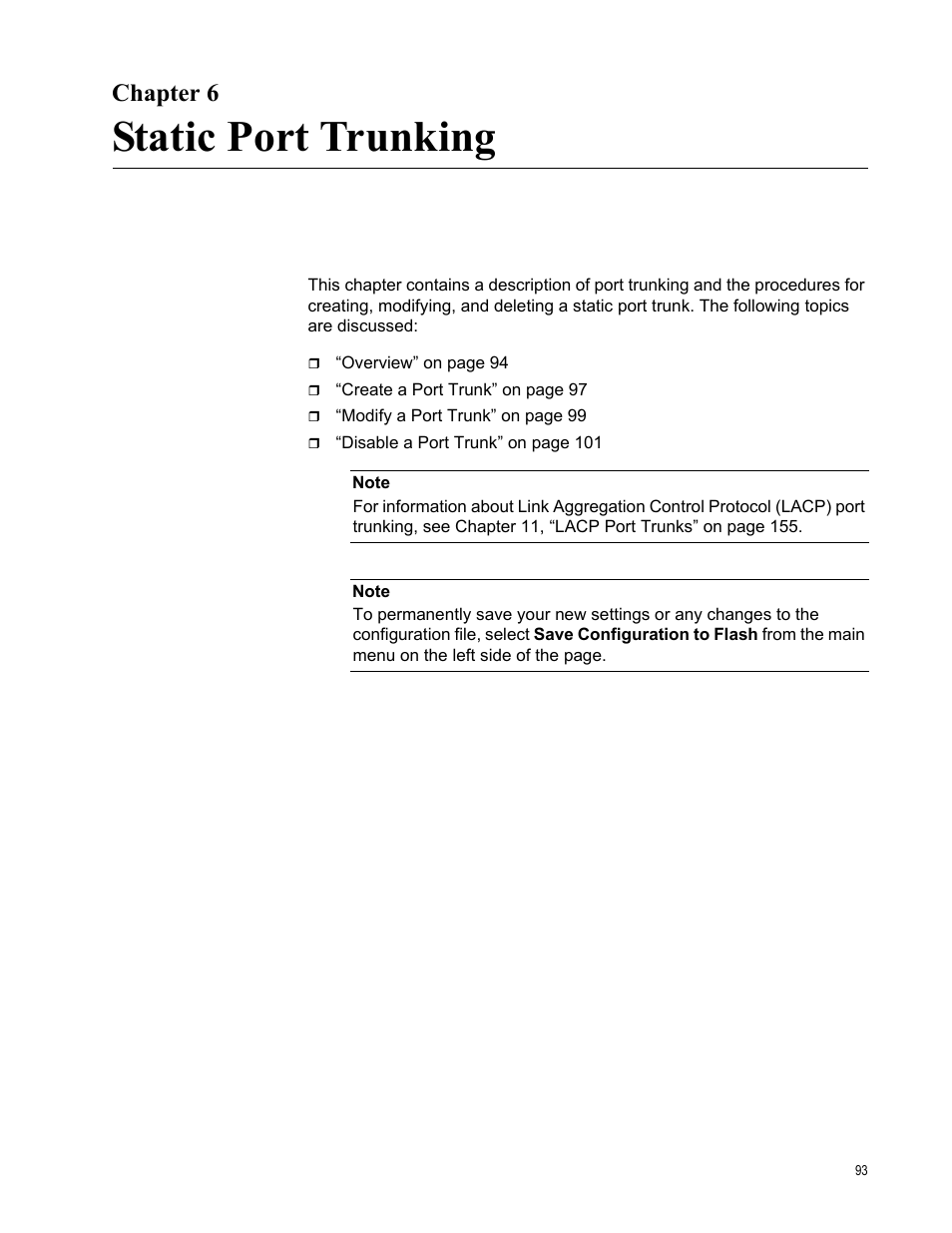 Chapter 6, Static port trunking | Allied Telesis AT-GS950/48 User Manual | Page 93 / 378