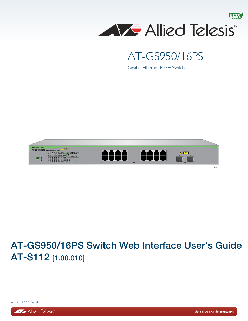 Allied Telesis AT-GS950/16PS User Manual | 386 pages