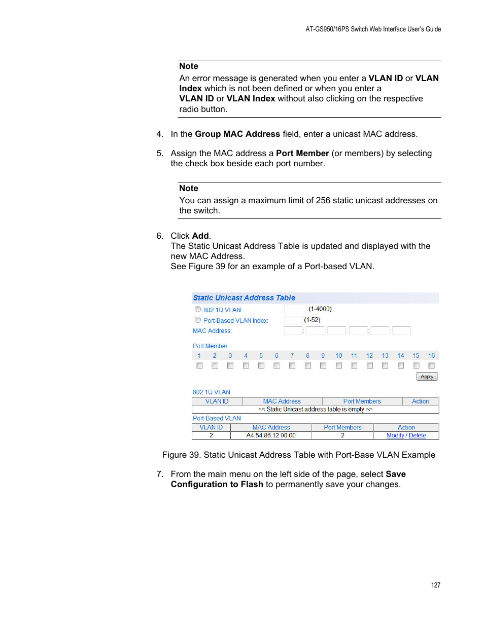 Allied Telesis AT-GS950/16PS User Manual | Page 127 / 386