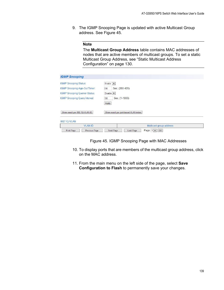 Allied Telesis AT-GS950/16PS User Manual | Page 139 / 386