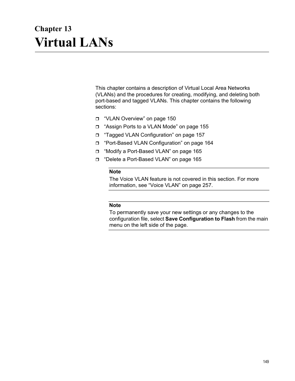 Chapter 13, Virtual lans, Chapte | Allied Telesis AT-GS950/16PS User Manual | Page 149 / 386