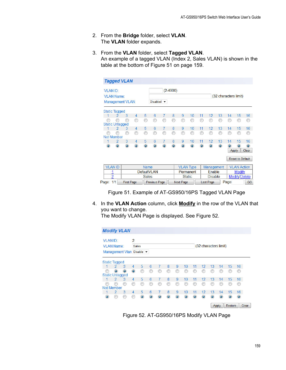 Allied Telesis AT-GS950/16PS User Manual | Page 159 / 386